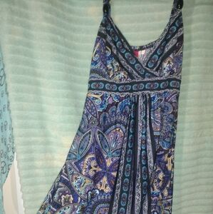 Vibrant Paisley Sleeveless Dress